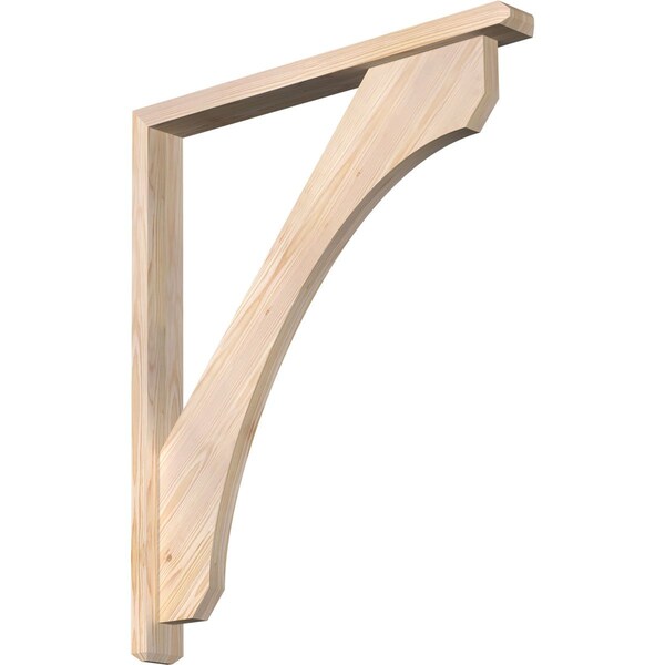 Ekena Millwork Legacy Craftsman Smooth Bracket w/ Offset Brace, Douglas Fir, 3 1/2"W x 32"D x 38"H BKT0402X32X38LEC04SDF - main